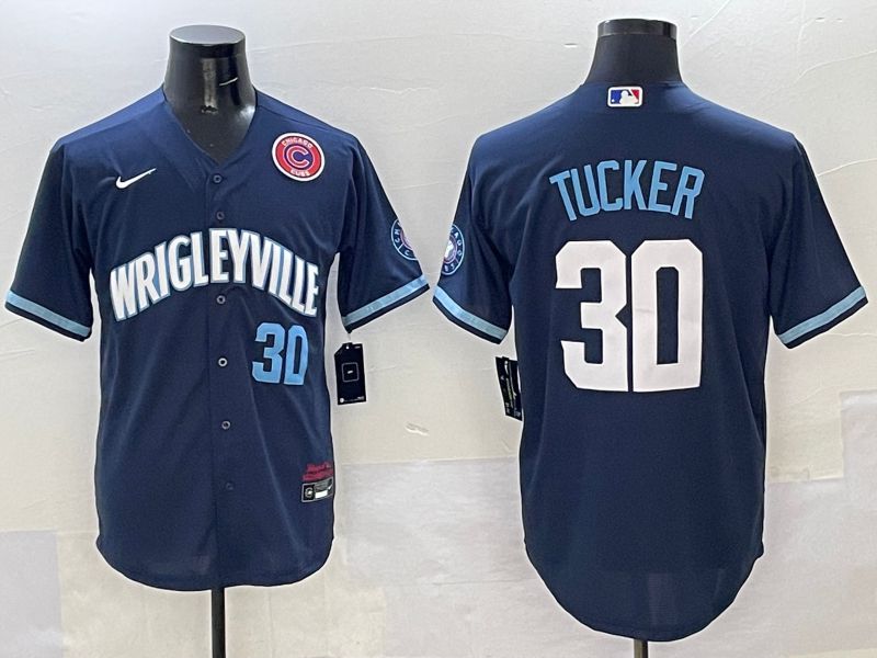 Men Chicago Cubs #30 Tucker Dark Blue City Edition 2025 Nike MLB Jersey style 10->chicago cubs->MLB Jersey